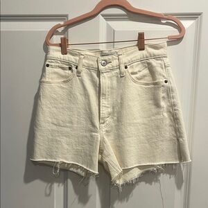 Abercrombie & Fitch Cream Jean Shorts